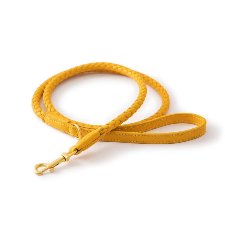 Premium-Set Hundehalsband und Leine aus PU Leder original